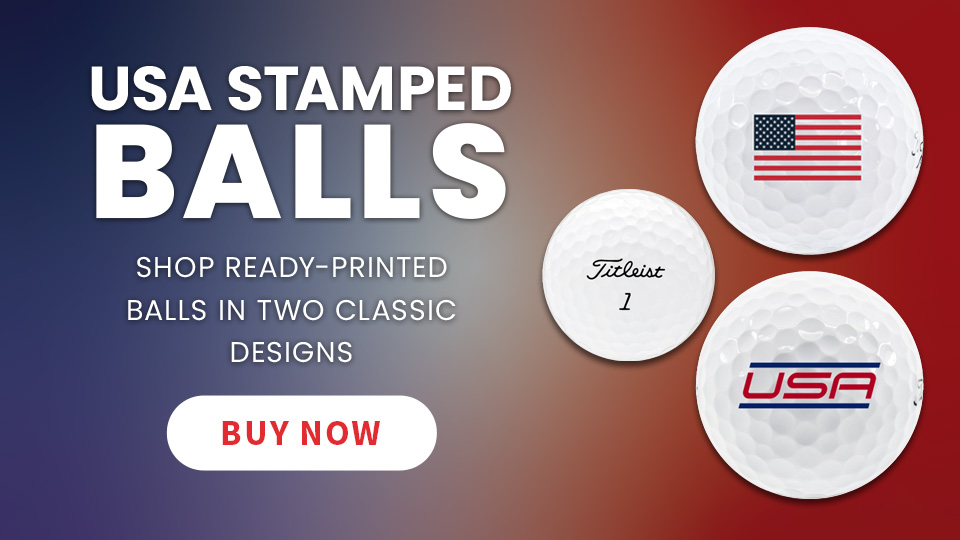 USA Ready-Stamped Golf Balls - Logo Balls