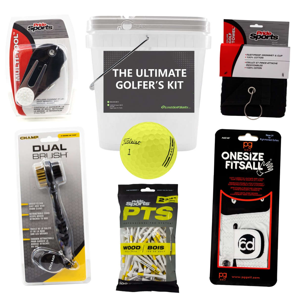 7-in-1 Ultimate Golfer's Kit with AVX Yellow 2024 Pristine