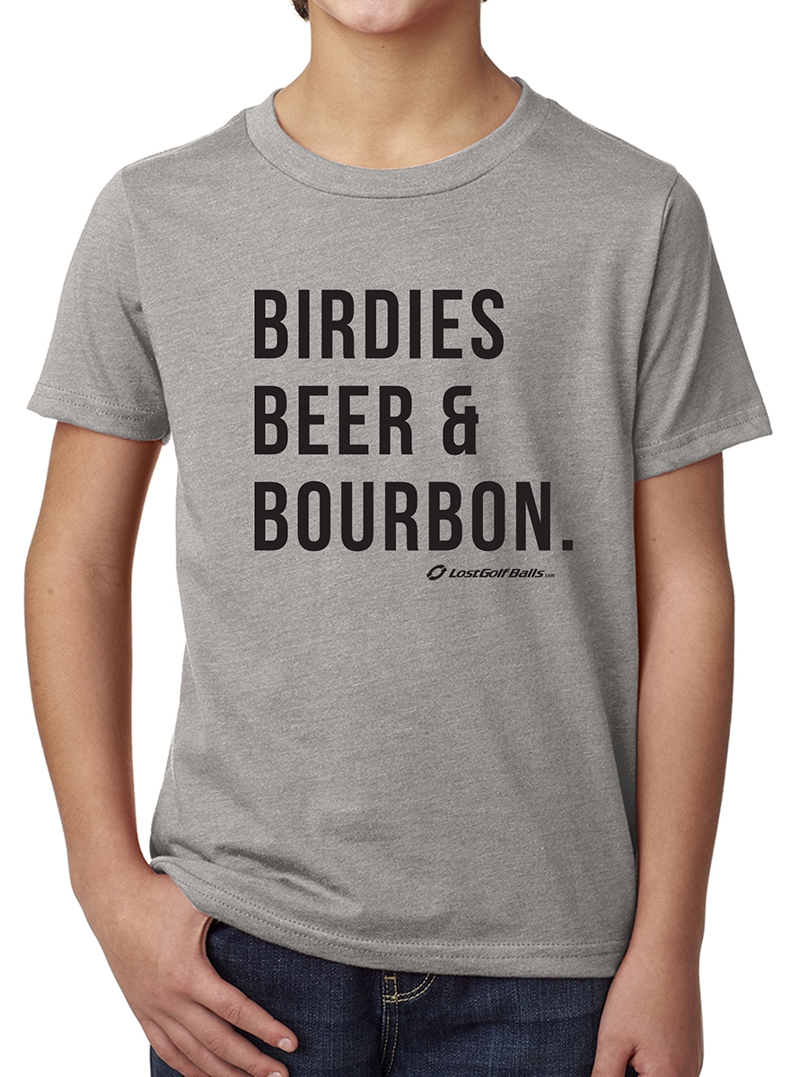 Men's Birdies, Beer & Bourbon Crew Neck T-Shirt