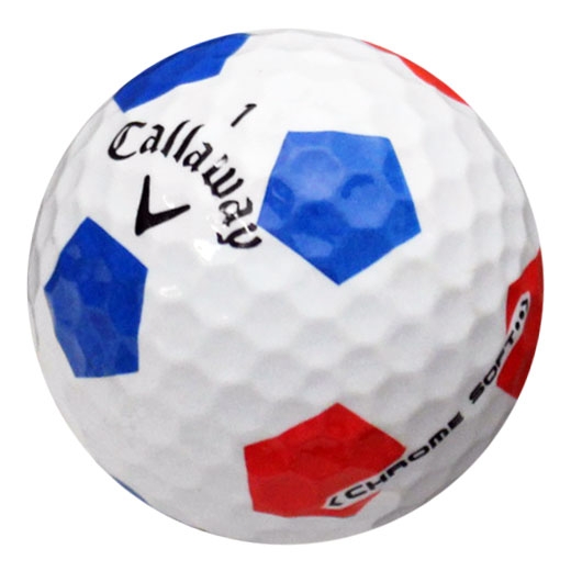 Rare Callaway Chrome Soft Truvis Prototype - Red, White & Blue - 1 Dozen