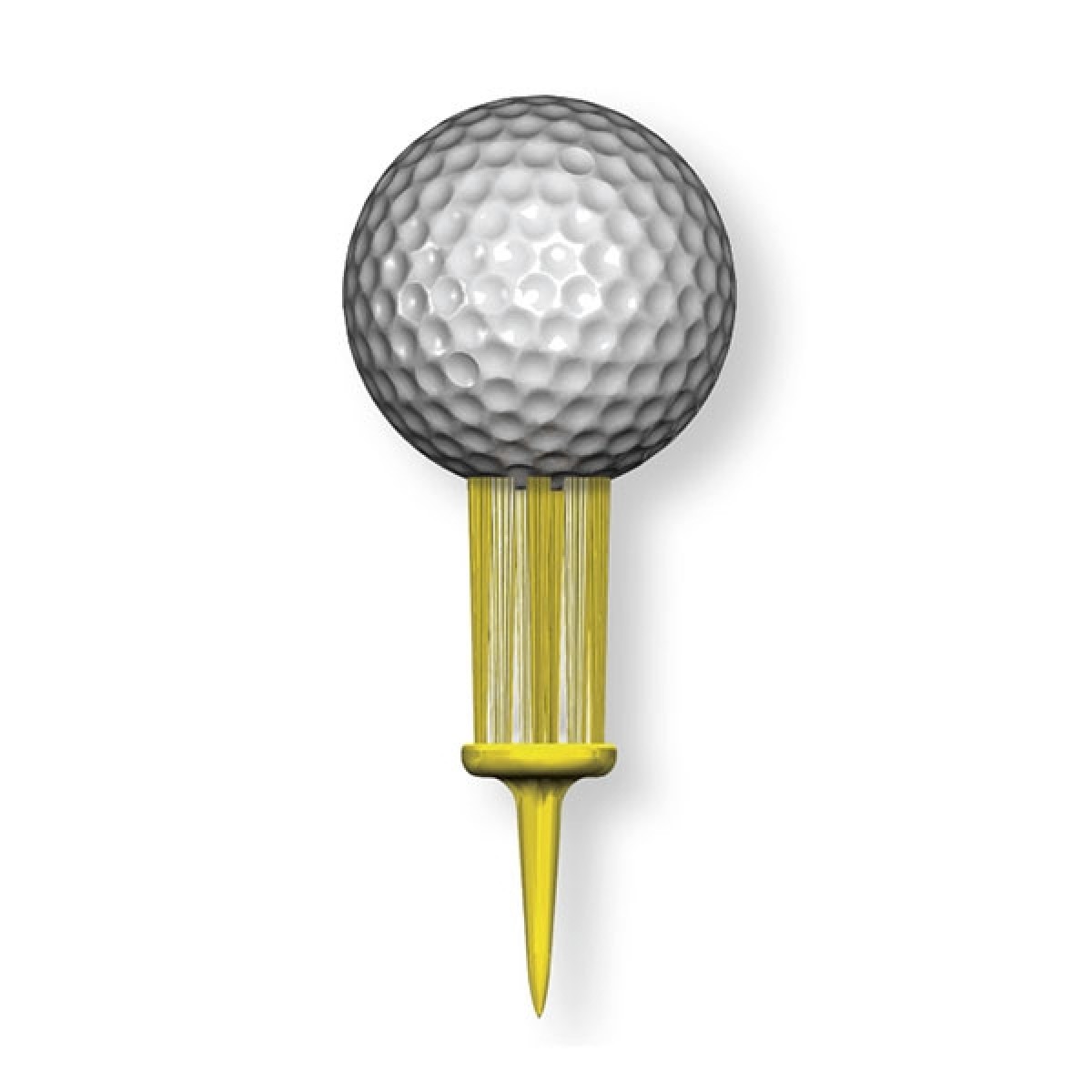 Brush T Bristle 3.125" XLT Golf Tees Yellow 2 Tees (w/ 2 Ball Markers)