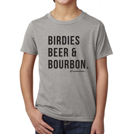 Men's Birdies, Beer & Bourbon Crew Neck T-Shirt