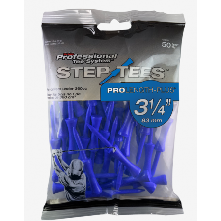 Pride Professional Tee System 3-1/4 Inch ProLength Plus Step Tees - 50 Pack