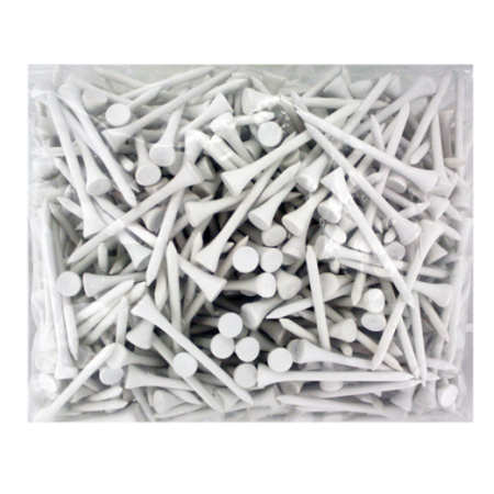2 3/4 Wood Tees-500 Pack-White