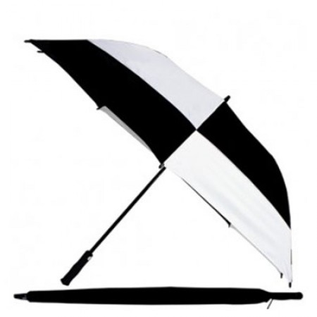 62" Wind-Proof Umbrella Black/White