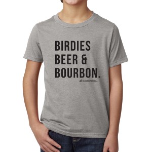 Men's Birdies, Beer & Bourbon Crew Neck T-Shirt