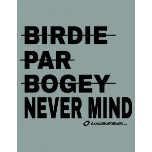 Birdie Par Bogey Crew Neck T-Shirt Gray
