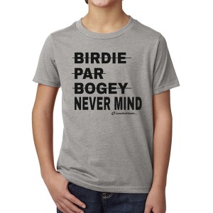 Birdie Par Bogey Crew Neck T-Shirt Gray