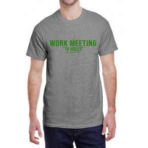 Work Meeting "18 Holes" Men's Crew Neck T-Shirt