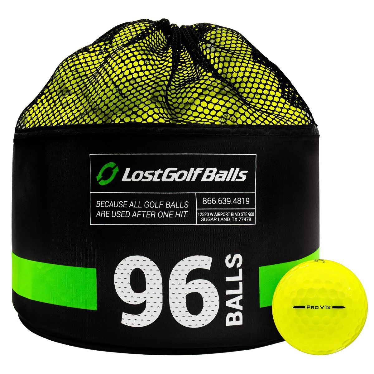 96 Titleist Pro V1x 2025 Yellow Bag