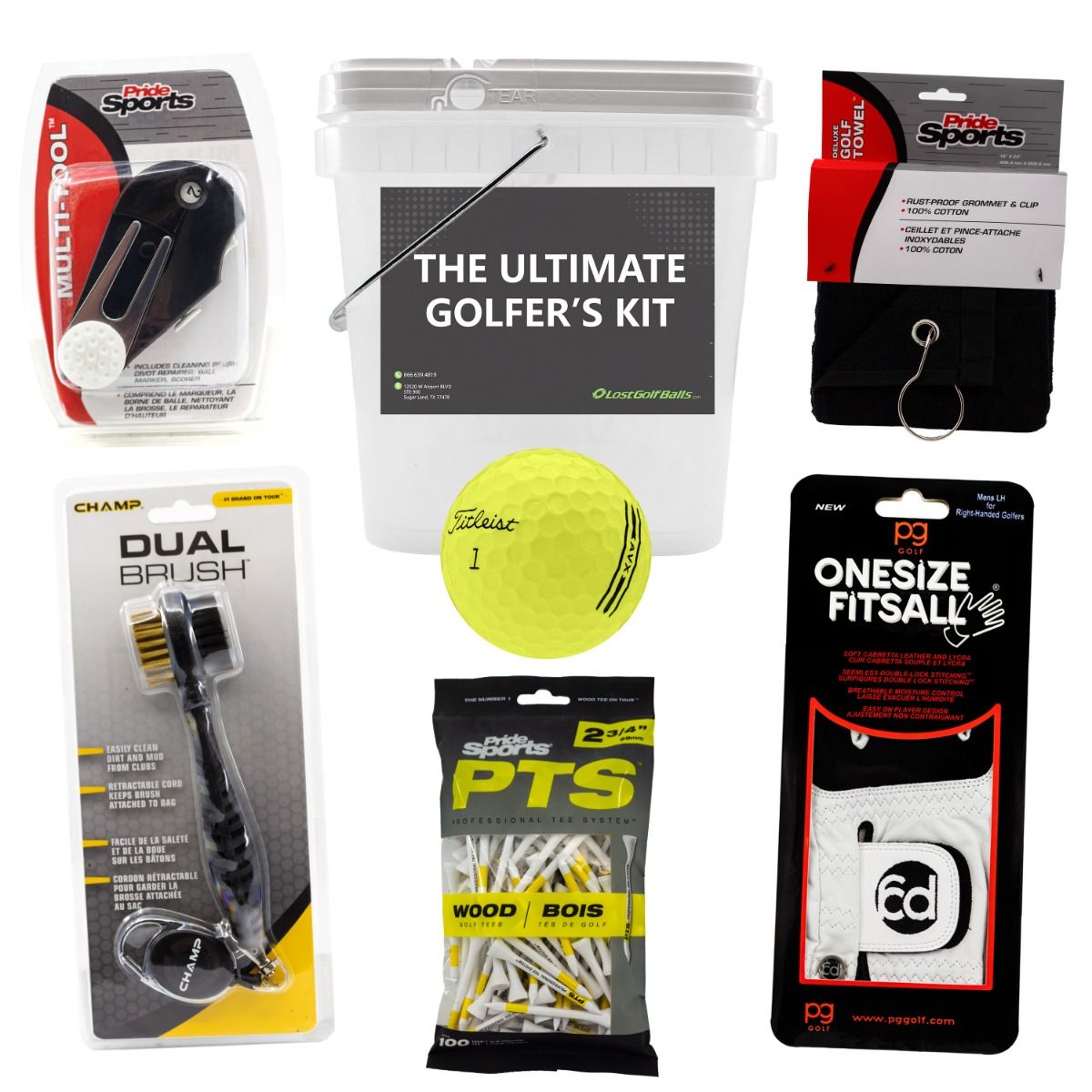 7-in-1 Ultimate Golfer's Kit with AVX Yellow 2024 Pristine