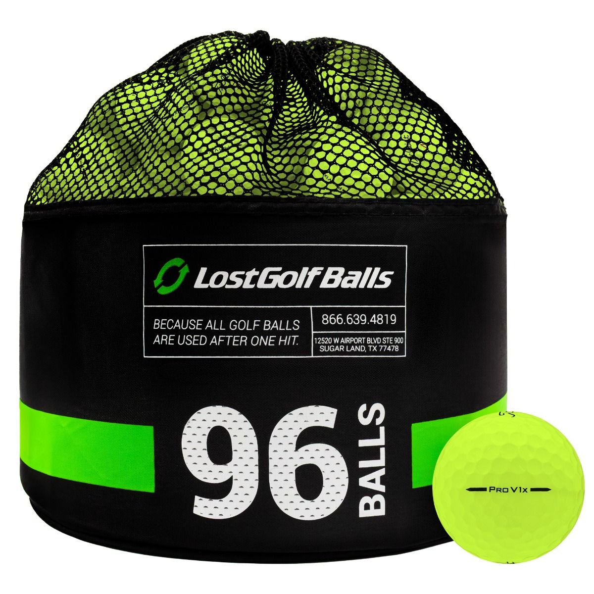96 Titleist Pro V1x 2025 Yellow Bag