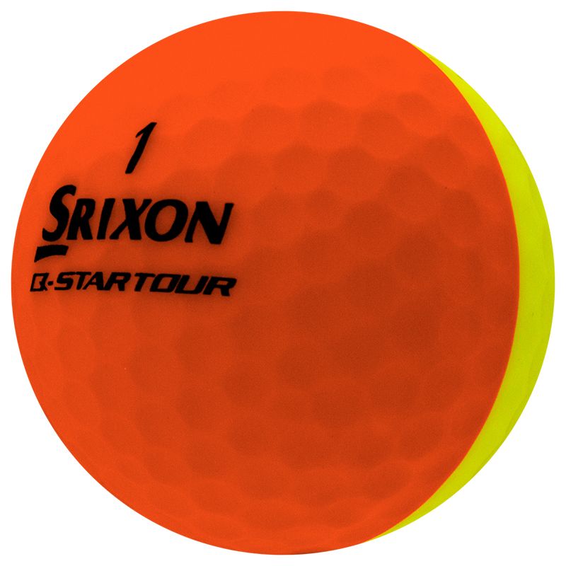 Srixon Q-Star Tour Divide Matte Orange/Yellow - 1 Dozen