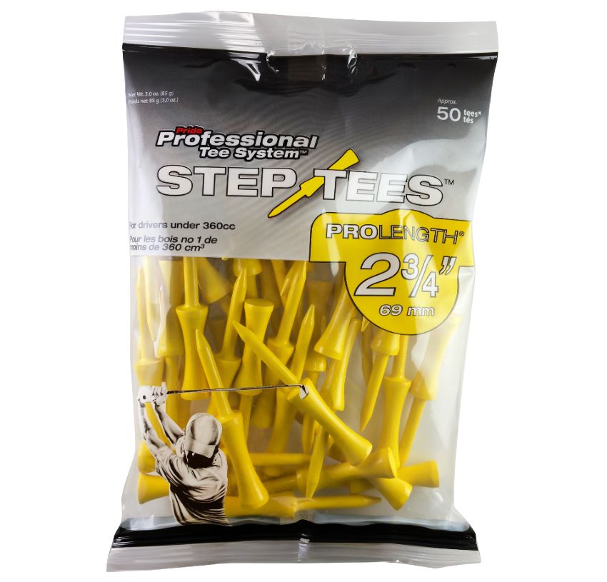 Pride Professional Tee System 2-3/4 Inch ProLength Step Tees - 50 Pack