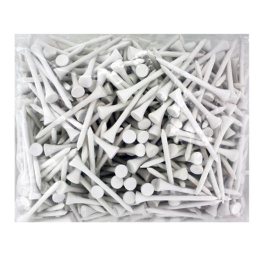 2 3/4 Wood Tees-500 Pack-White