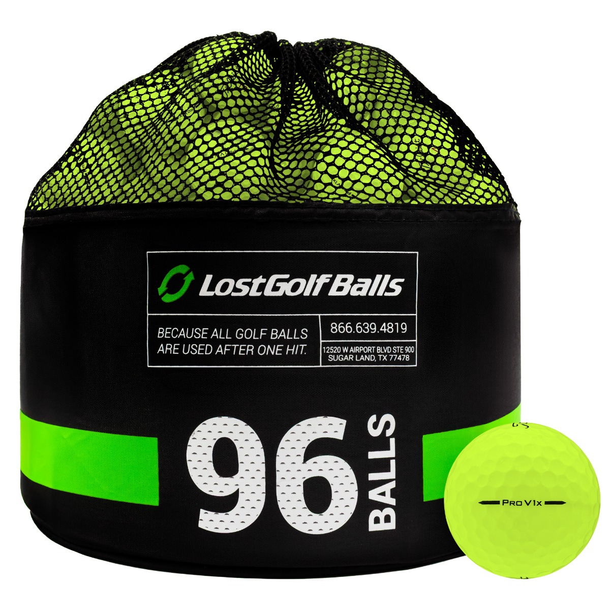 96 Titleist Pro V1x 2025 Yellow Bag