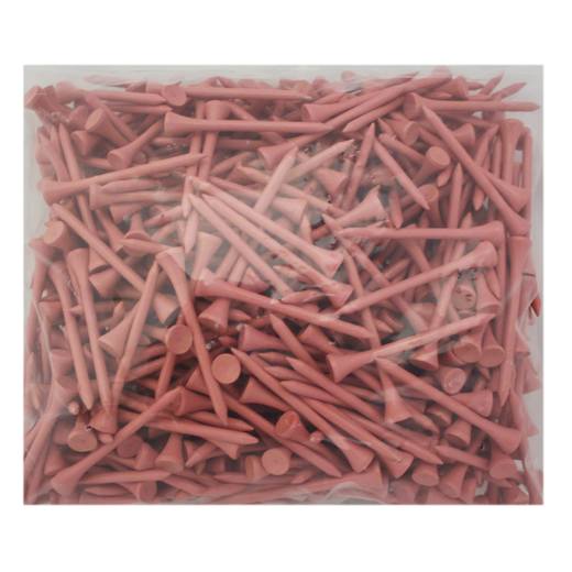 2 3/4 Wood Tees-500 Pack-Pink