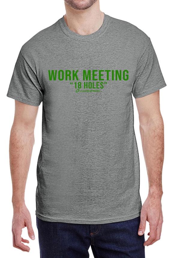 Work Meeting "18 Holes" Men's Crew Neck T-Shirt 