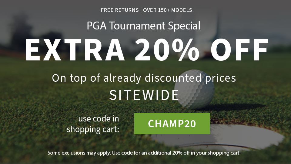 PGA Tournament Special + Extra 20% off with code CHAMP20 at checkout, code expires 1/18/2023